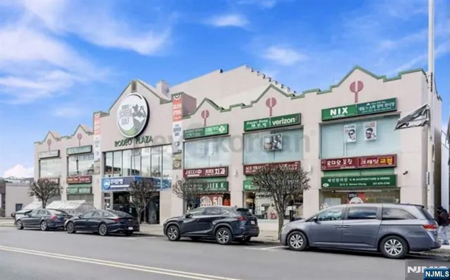 One of the largest retail and office building on the busiest street of Palisades Park. Heavy traffic of customers going in and out of the building every day. This most popular commercial building has many shops and offices, including a bank, screen golf, karaoke, restaurants, cafes, a spa, a pharmacy, a travel agency, and an insurance company. Central AC, separate utilities, and over 40 customer parking.