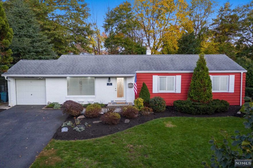 This spacious (1734 SF as per tax record) expanded ranch sits quietly on a dead end street just a block from Van Saun Park. Living room flows beautifully into the dining room and kitchen opens to a bright expanded great room. Kitchen boasts granite coffee bar and countertops, 40 in. range and double oven w/convection. Long hall leads to large master suite facing the back of the home, with 2 walk-ins & full bath, plus 2 more bedrooms with large closets and add'l bath. Perfectly designed for indoor/outdoor living w/glass doors leading from great room to paver patio, flat fenced-in yard w/garden and plenty of play space. Bay window in the front living room and large windows along the back of the home, fill the home with natural light at all times of day. Easy commute to NYC (via bus/train), immediate access to shopping and dining, great schools and a tight knit community, make this suburban lifestyle a dream come true! Final offers due 11/15 by 6pm.