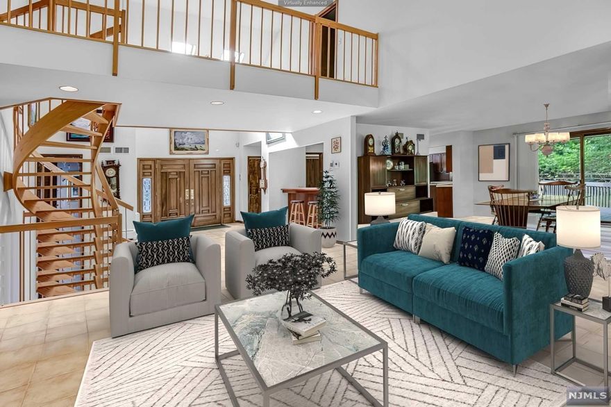 Welcome to this one of a kind private home, set back from the road on over an acre and a half of property in prestigious Oakland!Taxes are under Assessment Review.This home stands proudly at 3832 sq ft.This contemporary home was custom built and is waiting for your personal touches. Be greeted by the two-story Entry Foyer with spiraling staircase and porcelain tile throughout and the stately 2- story Great Room with floor to ceiling brick fireplace perfect for those winter nights. This home also has a large Dining Room and eat-in kitchen with island with sliders to make entertaining guests in multiple rooms flow perfectly! Multiple bedrooms and ample space for all here. 3 car oversized garage for your toys as well. Enjoy the beauty that Oakland has to offer today! When you enter driveway, bear right at the fork to enter property.