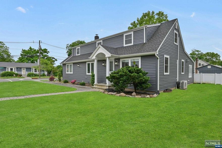 This lovely sun filled Cape is located in the convenient town of Westwood. Prof. landscaped fenced rear yard perfect for all your entertaining. The first floor consists of a large living room with a dual gas fireplace (back to back w/FR), a formal dining room, full bath and updated kitchen with granite counters. The large family room has many large windows with high end treatments bringing the beautiful rear yard into your home. Recessed lighting throughout, along with hardwood floors complete this level. As you ascend to the second floor you will find a fully updated bath, a large bedroom and Primary bedroom with a bonus room that could serve as a nursery, office, play room or den, and two large closets. The partially finished lower level serves multiple functions, as a rec. room, utility and laundry area which can be reconfigured however you please. This home has many updates inside and out...it is a definite must see to appreciate the care taken by the sellers.