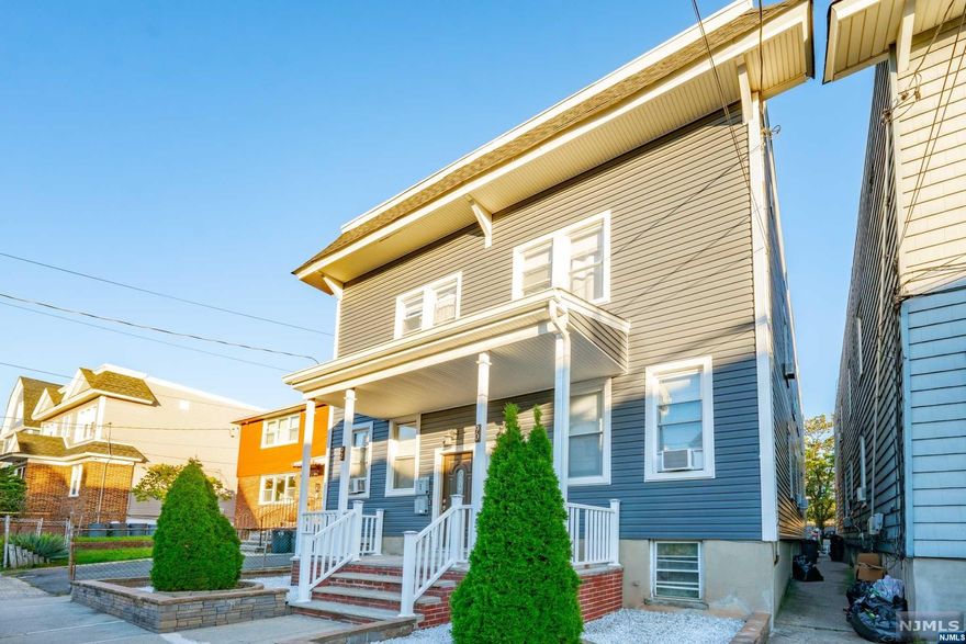 OPEN HOUSE Saturday 11/04/2023 from 11AM-2PM. Welcome home! 2 family, half duplex, move-in ready home in Kearny, NJ! Unit 1 features 2 bedrooms, 1 full bathroom, and an open concept living room/kitchen combo. Unit 2 features 3 bedrooms, 1 full bathroom and an open concept living room/kitchen combo. Laundry hook up in basement. The unfinished basement and the fenced in yard are accessible by both units. Both units are currently rented out month-to-month. Unit 1 is rented for $1,500, Unit 2 is rented for $1,800. In Kearny you can enjoy easy access to transportation, schools, shopping and so much more! Home sold AS-IS.