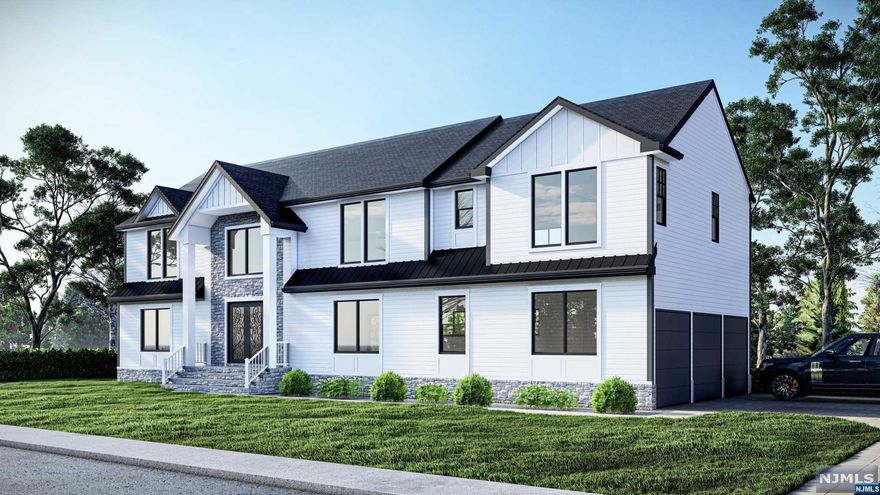 To Be Completed in February! New Colonial in the heart of Paramus with 4 bedrooms, 4 full bathrooms, and 2 half bathrooms. Hardie Plank, Azek Panel & Stone provide Stunning Exterior Finish. RARE TO FIND 3 CAR GARAGE in Paramus! Soaring 2 story foyer greets you upon entry. Formal Living / Dining rooms to the left & right. Gourmet Kitchen boasts huge center island, SS Appliances, & plenty of cabinet space. Kitchen is open-concept to the Breakfast Area & Family Room with F/P. Sliding glass doors lead to patio & backyard. Off of the kitchen continue along to 1/2 bathroom & Mudroom with access to the 3 car garage. Upstairs find 4 bedrooms, 4 bathrooms, and Laundry Room for your convenience. Primary Suite is MASSIVE with 2nd FP, 2 huge Walk-In-Closets, and Impressive En-Suite Bath with soaking tub, glass shower, and double vanity. TWO JUNIOR SUITES with private bathrooms plus hallway bathroom. FINISHED BASEMENT hosts THEATER ROOM, Rec Room, and 1/2 bath. DO NOT MISS THIS STUNNING HOME!