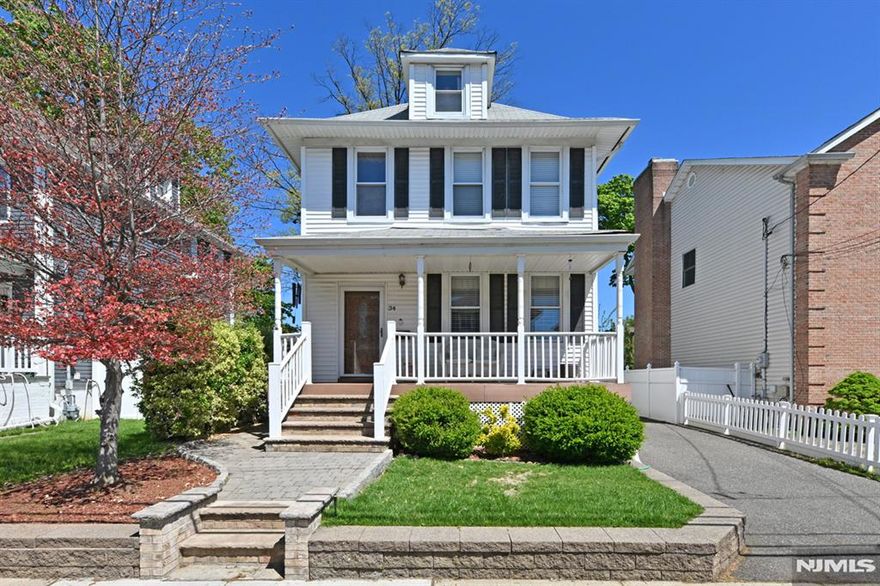 Immaculate, updated, move-in ready colonial with gorgeous curb appeal, in the heart of desirable Ridgefield Park, New Jersey! Features include modern kitchen with granite countertops and stainless steel appliances, good size formal dining room for your dinner parties, hardwood flrs, updated bathrooms & Central AC. 3 BRs plus a terrific finished walk up 3rd flr bonus room, which could be a home office, play room or possible 4th BR! Large Bsmt could be part finished but has plenty of storage options. New sewer line, new hot water heater, reverse osmosis filter, updated electric panel, refinished hardwood flrs! Backyard is a good size and has a deck - all ready for your upcoming Summer BBQs and outdoor gatherings! Even a detached garage ! All this in the great town of Ridgefield Park with its "village feel", town pool, close proximity to NYC/George Washington Bridge (6 miles) Route 46, Route 80 & 95, & NYC buses! Just a few blocks from the town's restaurants and shops, and minutes from popular Overpeck Park! And you also get the town's famous July 4th Celebrations dating back to 1894 with a parade down Main Street and fireworks at Veterans Park! This is a great home as a starter home or for a young family, on a great street, in a great town, with nothing to do but move in ! DONT MISS THIS ONE !