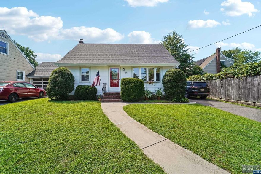 Come see this charming and meticulously cared for Cape! Sitting pretty with a new roof and freshly painted exterior! This 3 bedroom 2 full bath home is move-in-ready! Enter to a light filled living room, with beautiful hard wood floors, followed by a good sized kitchen with lots of cabinets and counter space that opens to a large bright Dining Room. On this floor you will find two good sized bedrooms and a full bath. On the second floor the large open space, currently used as a music studio, can be a bedroom or even 2 bedrooms! The clean, dry, basement has endless uses. There is a child's playroom, a large space, currently used as a rehearsal studio will make a great TV/Family Room. There is a 'Bonus Room', a Full Bath, a laundry Room, lots of storage and an exit to the fully fenced yard. Close to Schools, Trans to NYC, Houses of Worship, and steps to the Beautiful Cooper's pond!
