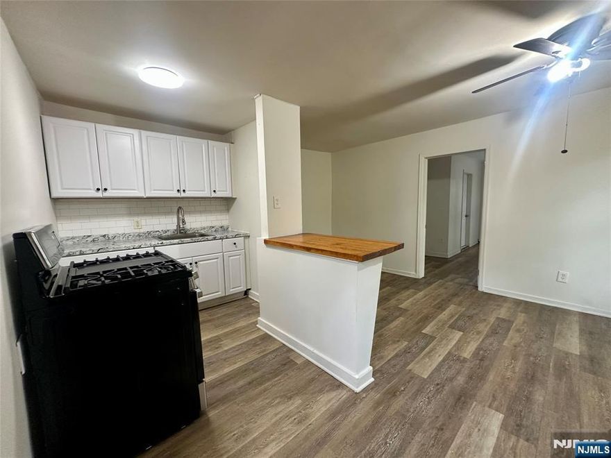 Newly renovated 1st floor, one bedroom apartment with new kitchen, bathroom, flooring and paint. Laundry available in the building, on-site parking and large shared yard included in lease. Conveniently located near parks, shopping and public transportation. Basement storage units available for an additional charge.