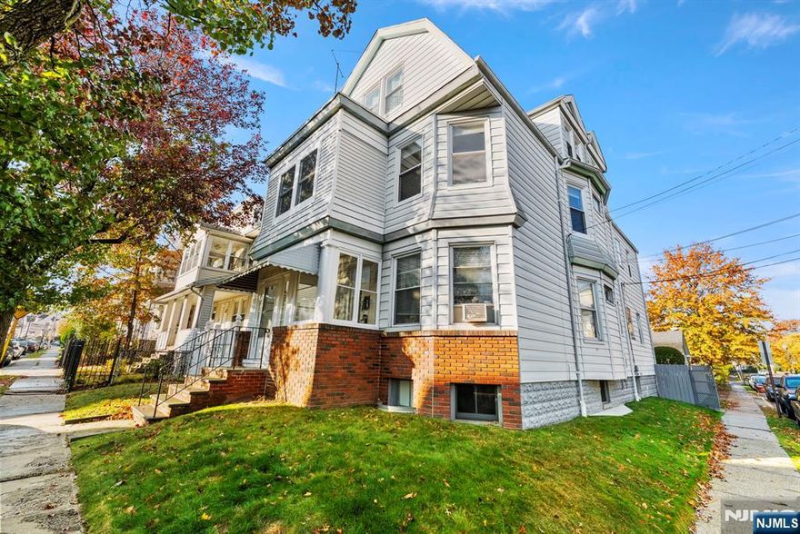Incredible income-producing opportunity in Irvington, just one block from the Maplewood border this legal 3-family corner property offers versatility, value, and convenience. The 1st and 2nd floors each include a spacious 2-bedroom, 1-bath layout with eat-in kitchens, dining rooms, and living rooms (which can easily be used as a 3rd bedroom to increase rental income). The 2nd-floor unit is already vacant and features a closed porch plus an additional den/office area off the living room, making it ideal for an owner-occupant or a new tenant at current market rents. The 3rd floor offers a charming 1-bedroom, 1-bath unit. The property also includes a finished basement with full bath, providing additional flexible space and added value. Current rents: 1st floor $1,650/month (month-to-month) and 3rd floor $1,400/month (month-to-month), with significant upside potential. Situated on a corner lot with private parking for approximately 4 cars plus a 2-car garage, this location puts you minutes from parks, schools, Maplewood's vibrant downtown, restaurants, boutique shops, major highways, and NJ Transit buses and trains to NYC. Green card available. A strong investment in a high-demand rental market perfect for investors or an owner-occupant.