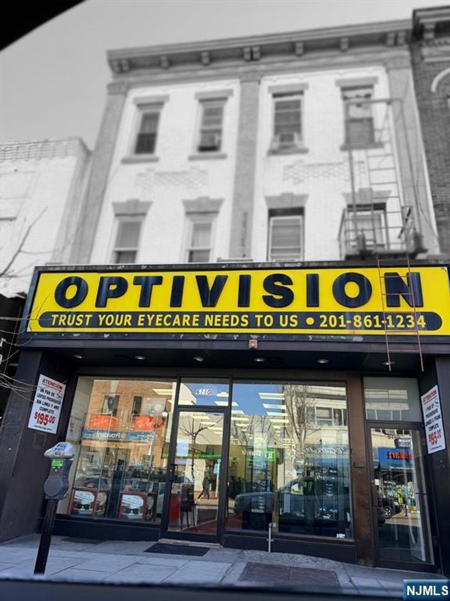 Fantastic high foot trafficked location in the heart of West New York! We are offering approximately 2300 SQFT of retail space currently being used as an optical shop continuously for over 35 years. The business is also for sale for only $140,000 and includes all equipment and inventory. This commercial space can be used for multiple types of businesses. The landlord pays taxes, insurance and roof repairs. Tenant pays all utilities for the retail space.