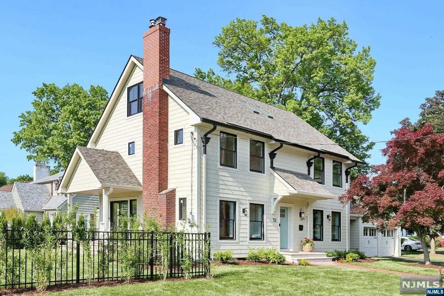 Absolutely Beautiful Colonial! 4/5BR, 4.5 bath. Ready To Move In! 4,100 Sq Ft (Including Bas). Fresh transitional design w/impeccable finishes throughout. ALL THE FOLLOWING ARE NEW: Roof, JamesHardie siding, Closed Cell & Soundproof insulation, Andersen Windows, Electrical, Plumbing, HVACs, Designer Kitchen & Baths, Hdwd, Doors...too many to mention...(Please refer to list). All of this in a Fantastic Location in town, short distance to train(0.6), town, fields, excellent schools...Every room's showered with Beautiful Natural Light. Gracious Entryway Welcomes You to a Warm LR w/FPL, DR opens to a Stunning Kitchen, Therm Appliances, 9FT Island...Great for entertaining, FR w/sliding doors overlook a beautiful Fenced Yard. 2nd Fl has 4BR, including Gorgeous Primary Suite, Main Bath & Laundry Area. Fab Finished Attic w/Guest BR/Office & Bath. Basement has a Flex/REC Room, Bath & 2nd Laundry. 2 Car Garage w/ EV wiring. Seller holds a NJ RE Lic. Taxes are Approximate. Do not miss it!