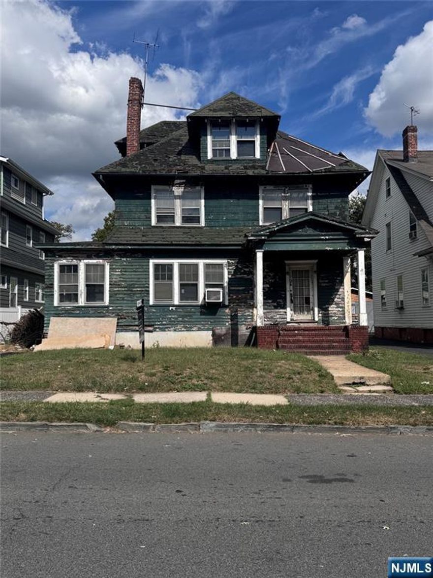 Discover endless possibilities with this Large 2500sqft 5 bedroom, 2 bath single-family home located in one of the most desirable sections of East Orange, right on the borderline of Bloomfield. Situated on a large 52x110 lot, this property offers incredible potential for both homeowners and investors alike.Currently a single family but this home can be converted into a multi-family property, allowing you to generate rental income and have a tenant help offset your mortgage or you can build your dream single-family home and watch your equity grow. Either way, this property is a rare opportunity to create long-term generational wealth in a thriving and sought-after neighborhood.The home is a complete rehab project and not habitable.Only cash, hard money, or renovation loans will be accepted.Don't miss your chance to own in one of the best areas of East Orange close to major highways, schools, shopping, and transportation to nyc & local !