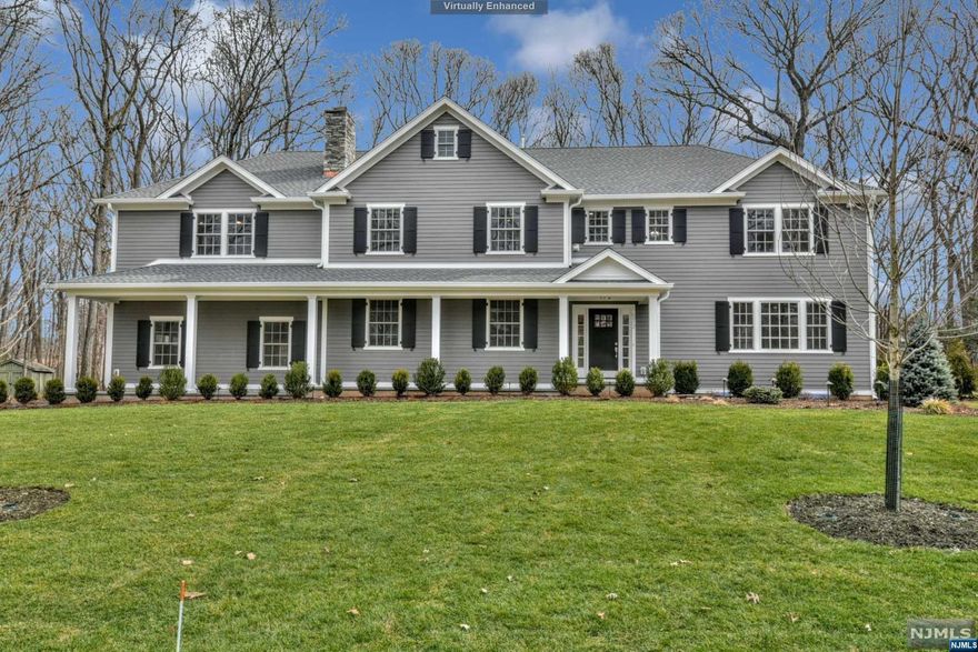 New construction luxury home built on existing foundation. Starting with the exterior, include low voltage landscape lighting in both the front and back yards, sprinkler system and full landscaping, including new sod in the front and back, provide an immaculate setting for this beautiful home. The covered back deck with custom woodwork on the ceiling and cedar decking provide the perfect outdoor living space for relaxation or entertainment. The interior, truly shines with luxurious touches throughout. With heated tile floors in the guest bath, hall bath, and master bath. Spacious kitchen, with its custom cabinets and large island. Electric attic stairs, two first-floor fireplaces(gas/wood),second-floor laundry. Guest bedroom en suite. Large vaulted ceilings for the master bedroom and bathrooms and custom California closet. POOL APPROVAL PENDING-going in front of Franklin Lakes June 7th