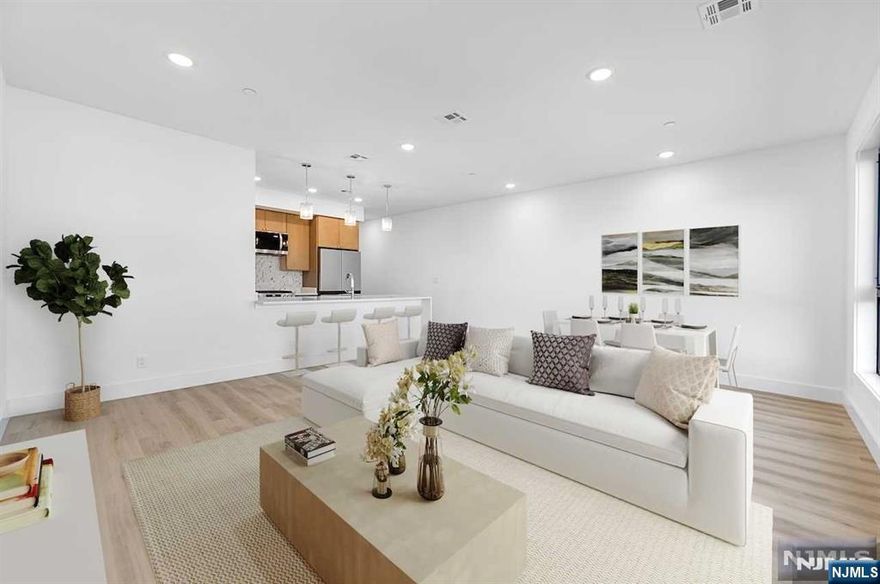 Stunning brand new construction 3 unit apartment building in an ideal location in Union City with EASY access to NYC. Gorgeous, oversized units with truly luxurious finishes & features. Each unit consists of 3 beds, 2 full baths & a huge open concept Living Room, Dining Room & Kitchen. Huge windows allow in so much natural lighting & breathtaking NYC views. Kitchen offers quartz countertops & SS appliances. Natural tones offer a soothing design aesthetic. Primary bedroom offers en-suite bath w. double vanity & glass shower + WIC. Laundry in unit for your convenience. 1 car garage parking INCLUDED (1 SUV or 2 compact cars *may* fit). Small pet may be considered. Do not miss the opportunity to be the first to live in these brand new LUXURY apartments in a booming area - be in midtown in MINUTES! Stones throw from Hoboken, JC & the Gold Coast waterfront. Great local restaurants & culture will surround you. Credit check & Proof of Income required. Tenant responsible for all utilities.