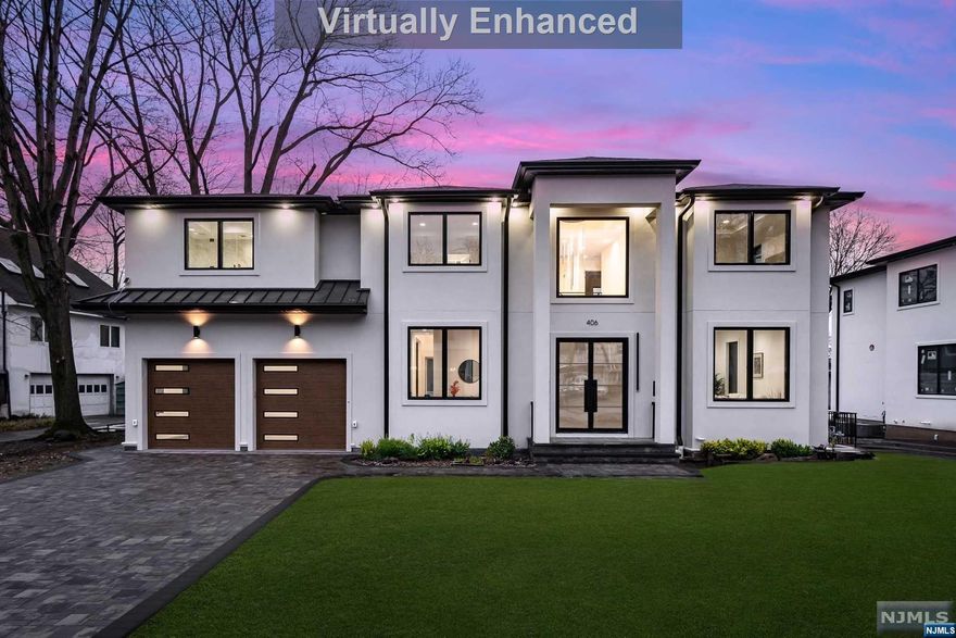 Experience luxury living in this modern brand new construction home on the East Side of Paramus! Spanning 6,000+ sq ft on all levels, it boasts 6 bedrooms and 5.5 bathrooms. Enter the grand 2-story foyer leading to formal Living/Dining Rooms and a 2-story Great Room. Enjoy fine moldings, woodwork, and beautiful lighting choices throughout. The designer kitchen features Quartz countertops, Sub-Zero & Wolf appliances, huge center island w. waterfall, and a large pantry. Butler's Pantry wet bar connects kitchen to DR. Main floor also includes a bedroom with a full bathroom plus a mudroom & half bathroom. Upstairs, find a luxurious Primary Suite with a huge WIC and spa-like bath, 3 guest beds, and 2nd flr laundry for your convenience. The amenity-packed basement offers a movie theater, gym, bedroom, full bathroom, and rec space. Fully fenced in spacious backyard! Paramus is home to amazing schools, parks & recreation, amazing shopping, low taxes, and easy access to local highways.