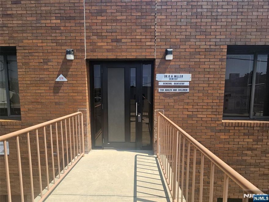 Approximately 1900 square feet of office space with private second floor entrance next to parking lot. Former dental office, use the space as is with multiple front and back offices as well as reception area. Existing;5 exam rooms with water, lab, powder room, kitchenette, storage room, executive office, admin office, reception office and reception room. Use as is or create your own space inside. Only additional cost is units PSEG bill.