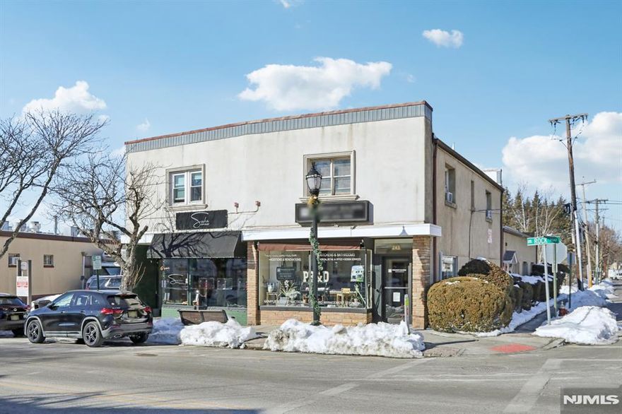 RARE OPPORTUNITY to own a MIXED USE property on the main street of the central business district of downtown Glen Rock and falls within the new AHO2 overlay zone that allows 3 stories. The building has 2 retail spaces, 5 offices, full unfinished basement and 6 onsite private parking spaces. Value is in the location, bringing current and future tenants to market rate rents and expansion possibilities.
