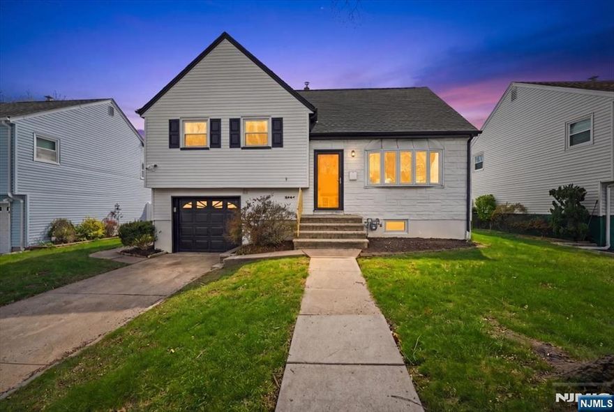 Welcome to this well-maintained split-level home nestled on a quiet, tree-lined street in desirable Bloomfield. Ideally located within walking distance to both Brookdale Park and Clarks Pond, this home offers the perfect blend of suburban tranquility and outdoor lifestyle convenience.Commuters will appreciate the close proximity to mass transit options and nearby train stations, providing easy access to NYC and surrounding areas.The main level features an inviting open layout, seamlessly connecting the kitchen, dining room, and living room perfect for everyday living and entertaining. Just a few steps up, you'll find three generously sized bedrooms and a full bath.The finished ground level adds valuable living space, offering a family room, home office or flex space, laundry area, utility room, and direct access to both the attached garage and backyard.Step outside to your own private outdoor retreat ideal for relaxing or entertaining with additional storage provided by a custom shed.A rare opportunity to own a home that combines comfort, functionality, and a prime location near parks, nature, and commuter routes.