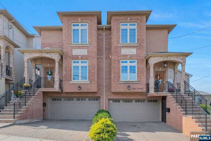 From the moment you arrive, prepare to Fall in Love! Admire the brick facing and cobblestone driveway of this 2017 built Townhouse. Up the stairs, step into the 1st Fl open floor plan of the Living Room with gas F/PL and Formal Dining Room with ample space to accommodate a large crowd. After viewing the PR, Welcome to the FABULOUS Kitchen! Espresso Stained Cabinets offer a lovely contrast with the White Quartz Countertops and Stainless Steel Appliances. Kitchen Extras include a Bar, with wine cooler, Island, Sitting Area, Dining Area and Terrace. Living areas have gorgeous Hardwood Floors and the Main Stairway has beautiful Railings/w/Metal Balusters. On 2nd Floor is Primary Bedroom w/tons of storage, Primary Ensuite Bath has a double sink Vanity, Jetted Tub, Shower and marble tiles. 2 additional LG Bedrooms, Full/Bth and Laundry complete this floor. The Ground Floor offers access to the 2 Car Garage and an option for extended family, with a Family Room, Office, F/Bth and separate entrance and access to the Patio. The timeless features including crown molding on 1st fl, Skylights, Central Vac and the neutral paint palette in this beautiful townhouse will adapt to any style and will leave you with a Lasting Impression. Come see for yourself!