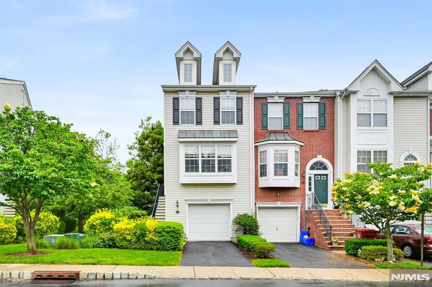 Welcome to this beautifully updated WEXFORD Model corner/end-unit townhome, located in the highly sought-after gated community of Cambridge Heights!Bathed in natural light from three sides and freshly painted throughout, this meticulously maintained home offers 1,790 sq. ft. of stylish, functional living across three spacious levels perfectly designed for today's lifestyle.The versatile walk-out lower level features a bright recreation room, a bonus room ideal for a home office or guest space, a convenient powder room, and direct access to the attached garage with a brand-new epoxy floor.Upstairs, you'll find a light-filled, open-concept layout with a welcoming foyer that flows into the living room, dining area, and kitchen ideal for both relaxing and entertaining. A second powder room adds extra convenience.The top floor offers a generous primary bedroom featuring ample closet space, a spacious second bedroom, a full bath, and a dedicated laundry area for ultimate ease.Set in the heart of Nutley, New Jersey, this vibrant neighborhood is known for its scenic parks, top-rated schools, and unbeatable proximity to NYC. Enjoy quick access to local shops, dining, and major highways all while living in one of Essex County's most desirable communities.Don't miss this rare opportunity to own a move-in-ready gem in Cambridge Heights!