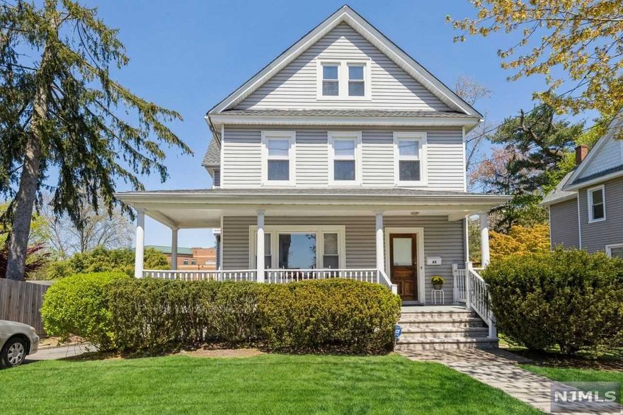 Take a walk in the past toward an investment in the future in this outstanding colonial . Just move in and enjoy the charming front porch, spacious rooms, high ceilings and wonderful architectural elements in this lovingly maintained and updated home. Set on an oversized property with a three car garage( 1 attached 2 detached)it is just minutes from schools, transportation, Englewood Hospital and downtown. The attic is huge and can be easily finished for an additional primary suite. The family room on the first floor can be used as a first floor bedroom. the lower level has room for a third bath and play room, storage, laundry and an oversized garage. This home is filled with light and love, a true pleasure to show.