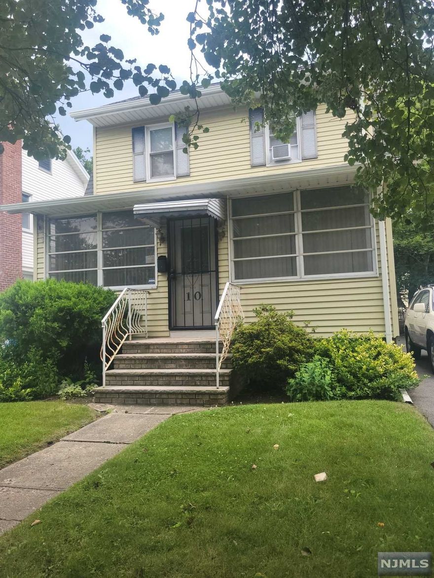 Welcome Home. Beautiful 3 bed, 1-1/2 bath colonial conveniently located near all public transportation, major highways, shopping & schools. Bordering Bloomfield and Glen Ridge. Home features sunroom, livingroom, formal DR, kitchen & huge pantry room. Hardwood floors throughout. Kitchen updated 2017. Full basement and walk up attic! This home has character, over 1200 sq ft of living space and has been well maintained! Furnace & Hot water heater replaced 2020. Property being sold as is