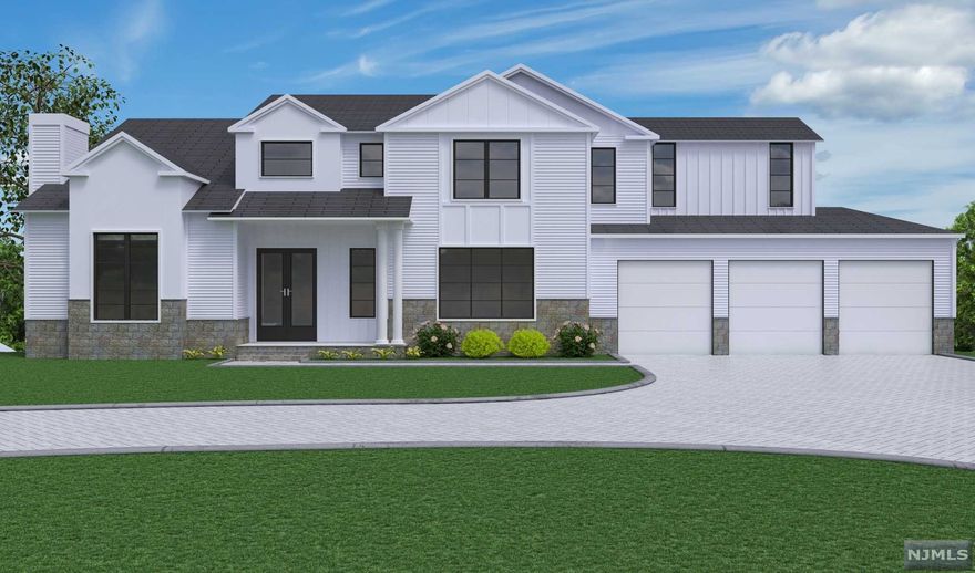 NEW CONSTRUCTION.NEW FOUNDATION. Large lot(1.19acres) In-ground heated pool! Serene front porch! 5,600sqft of living space can accommodate all of your needs and wants. First floor features spacious open floor plan with access to the heated 3 car garage, mud room, bedroom, 2baths, formal living room with a grand fireplace, chef's eat in kitchen with a deck and a den. Second floor features 4 bedrooms: one bedroom with ensuite bath, two bedrooms with Jack and Jill and a luxurious master bedroom/master bath with 2 immense closets. Laundry room on the second floor! Full finished basement that walks out to the patio/pool/backyard, with a large recreational room, wet bar, movie theater room, additional bedroom, full bath, office room. Other features: all 6 bath radiant heat, round driveway, all utilities underground, central vacuum, 3 zone ac/heat, sprinkler system, backup generator, LED recessed lighting, 10 year warranty. Expected completion September 2021. Realtor has interest.