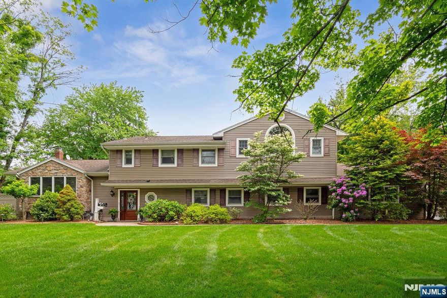 Located in the desirable town of Wyckoff, this 5 BR 4 bath home is a rare and unique find. Updated and expanded home offers comfort and versatility with BR, full bath, living area and laundry on each of the two levels. Main floors with FLR, FDR, open concept FR, MEIK w/breakfast island flows seamlessly for your everyday or entertainment needs. Tremendous Primary BR, primary bath w/separate tub and shower,3 comfortable BR, FBath. Same floor Laundry room is a definite plus. Ground floor has everything one could ask for, a comfortable living space with view and easy access to the beautiful backyard. Step outside the door, the awesome gazebo welcomes you into this backyard oasis, complete with the heated inground pool, BBQ and open area for all your entertainment and staycation. Finished basement with gym and Rec room. Amenities such as central vac, whole house water softener, sprinkler system, outdoor speakers surrounding pool and patio...Blue ribbon schools, close to park, NYC transportation and so much more. Don't miss this home, sweet home!!