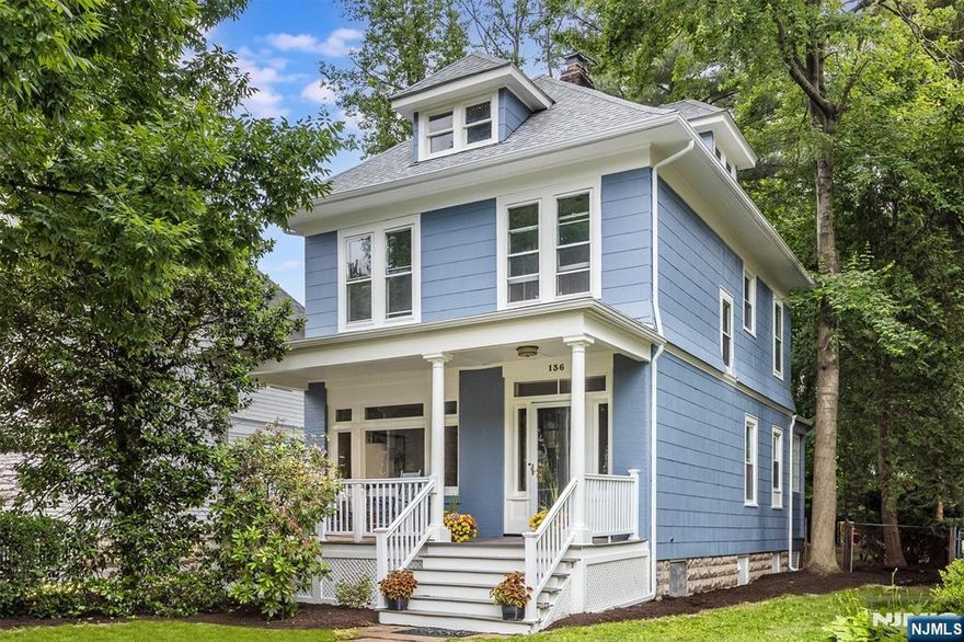 Welcome to 136 Midland Avenue, a beautifully updated side-hall Colonial in the heart of Glen Ridge's desirable South End. Blending classic charm with modern updates, this 5-bedroom home offers a spacious layout, abundant natural light, and recent renovations that make it truly move-in ready. In 2025, the home underwent significant updates including a new roof, freshly painted exterior and interior in a designer-selected color palette, refinished hardwood floors, new HWH, refreshed landscaping, and new pea gravel driveway. The inviting lemonade front porch leads into a warm foyer, with the living and dining rooms showcasing original details and bright, open spaces. A stylish butler's pantry connects the dining room to the kitchen, which features a new refrigerator, Bosch dishwasher, GE appliances, under-cabinet lighting and copper-colored tin ceiling. An enclosed porch off the kitchen offers access to the backyard and provides the perfect space for a future mudroom. Convenient first floor powder room with recent updates. Upstairs, you'll find three bedrooms and an updated full bath, including one bedroom with a spacious, room-sized walk-in closet ideal for transforming into a primary suite. The third floor adds two more bedrooms, perfect for guests, a home office, or playroom. Ample sized backyard! Just blocks from NYC direct train service, top-rated Glen Ridge schools, and the best of Montclair and Bloomfield, this home is the perfect mix of location, layout, and lifestyle.