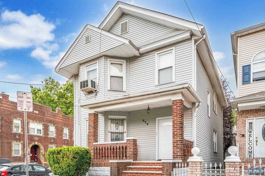 This beautifully maintained 2 family, with excellent rental history, on the border of Belleville, has been owned by one family since it was built in 1922. Both units were recently updated with a new washer & dryer connection for each unit (W&D are negotiable) and new furnace and hot water heater as well. There is a full bathroom in basement. The backyard is spacious & perfect for a bar-b-que. There is a 2 car garage with storage above which relieves the owners & tenants from worrying about finding on-street parking. Lightrail on corner goes to Penn Station. Must see!