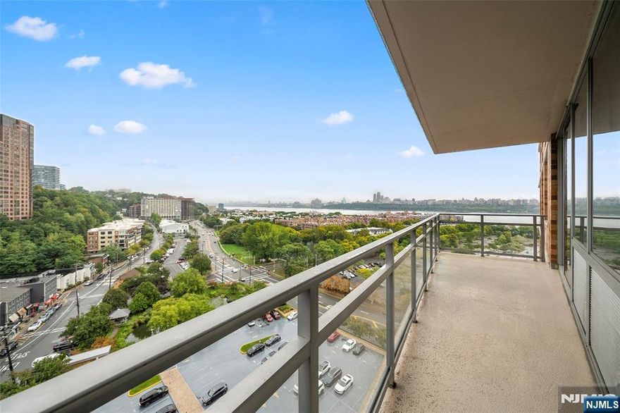 Enjoy 1 Month FREE when you sign a 13-Month Lease! ONE HUDSON PARK - Spacious 1-Bedroom, 1.5-Bath, 944 sq. ft. home with breathtaking Hudson River views. This 16th-floor residence features 9-foot ceilings, floor-to-ceiling windows, and a large private terrace accessible from both the living room and bedroom. The open modern kitchen offers granite countertops and stainless-steel appliances. The ensuite bedroom includes a walk-in closet, plus thereâ€™s an additional powder room for guests. Other highlights include beautiful hardwood floors throughout, brand new in unit laundry, and rent that covers GAS heat, GAS cooking, water, and one parking space. The building amenities include indoor pool, exercise room, children's playroom, and roof-top deck lounge with fabulous views of City. DUE AT LEASE SIGNING: 1st month's rent, 1.5 month security. There is a $300 move-in fee, $300 processing fee to the building, and a $1,000 refundable moving day damage deposit. No Smoking inside the unit.