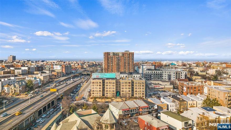 Welcome to this Newly Renovated 1-bedroom, 1-bath condo offering breathtaking views of the Manhattan skyline from the moment you step inside. Located in a charming pre-war building, residents enjoy a grand lobby, elevator access, and on-site laundry for added convenience. The modern kitchen features stainless steel appliances, a double oven, quartz countertops, a breakfast bar overlooking NYC, and motion-activated lighting under the cabinets perfect for both everyday living and entertaining. The spacious living area and generously sized bedroom both showcase incredible skyline views, creating a truly captivating backdrop day and night. Every closet is outfitted with motion lighting, and the hallway lighting is Bluetooth-controlled, allowing you to customize the ambiance with any color you choose. Ideally situated less than 10 minutes from NYC, MetLife Stadium, and major transportation. The bus to Manhattan is practically at your doorstep, and parking is available on the block for an additional fee. A perfect blend of luxury, convenience, and iconic views