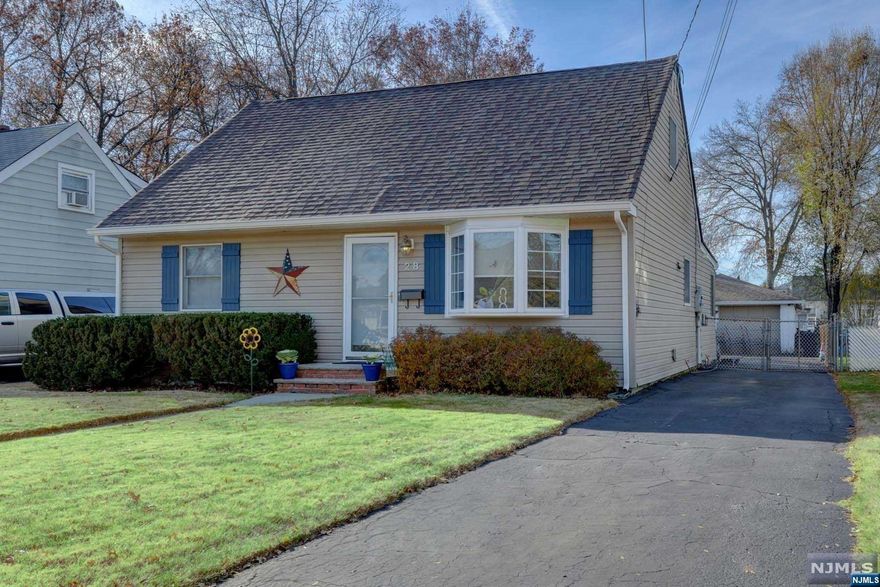 Adorable updated 4 bedroom 2 bath cape in great neighborhood. First floor features hardwood floors, 2 bedrooms and updated bath. The eat-in kitchen is also updated and includes a breakfast bar. Nice American Made Hickory Cabinets and silestone countertops. Room off kitchen was converted from backporch and is the Dining Room. The living room is also open into the kitchen area. Second floor features 2 bedrooms, and a full updated bath. Brand new roof and gutters on house and garage in October 2022. There is 2-zone Baseboard hotwater heat throughout and electric baseboard just in Dining Room. There is a separate utility room with laundry. Washer & Dryer are included. Public water and public sewer. Nothing to do but unpack your bags. All stainless steel appliances included. Close to parks, schools, shopping, transportation, and highways. Easy commute to NYC.