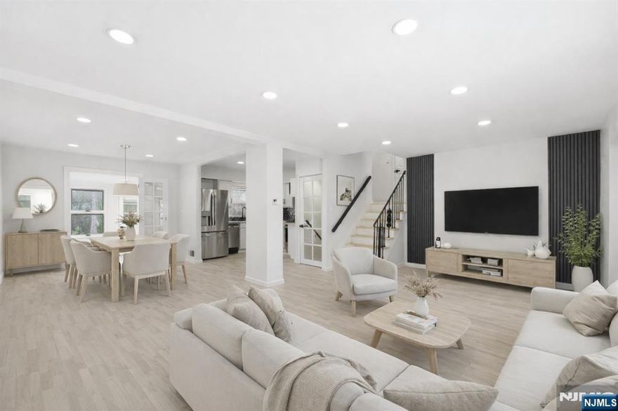 Welcome to Clifton! This renovated 3 Bed/2 Full Bath property offers a versatile layout across multiple levels, providing comfortable living and excellent functionality. The home features an open concept living and dining areas filled with natural light. The kitchen is perfect for entertaining w/ SS appliances and ample cabinet space. Off the dining room is a screened-in porch/den for additional living space and access to the private backyard. The bedrooms are spacious with large closets. The partially finished basement can be an additional living room, rec room, playroom, etc, the possibilities are endless! Central A/C and forced hot air. Separate laundry room w/ W/D hook-up. 1 car attached garage and private driveway. Ideally located near major highways and access to NJ Transit bus lines and nearby train stations (Clifton and Delawanna) for easy commuting to NYC. Donâ€™t miss the chance to own in one of the most desirable towns - book your showing today!