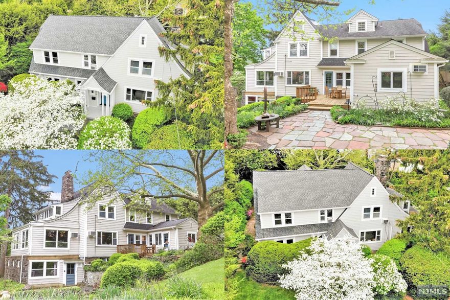 STATELY 5 BEDROOM, 3.5 BATH, CENTERHALL COLONIAL : Set on a gorgeous 1/2 Acre in the coveted Country Club section of Tenafly, 119 Erledon Rd offers elegance and sophistication. Featuring large rooms, southern exposure, light and space, you will always enjoy the pleasures of being home. Entertain guests in the spacious living & family room, prepare meals in the gourmet kitchen, and serve dinners in the elegant formal dining room. The 2nd floor features 4 bedrooms and 2 baths including a large en suite with enclosed porch, dressing area, master bath and fireplace. The 3rd floor features a 5th bedroom and hall bath, and the walk out basement has a finished studio. Beautifully landscaped with lush gardens, patio & deck; set above, the grounds offer valley views and suburban retreat. Award winning Tenafly schools, close to the Knickerbocker Country Club, minutes from NYC--don't be late for this elegant Tenafly home. Make it yours!