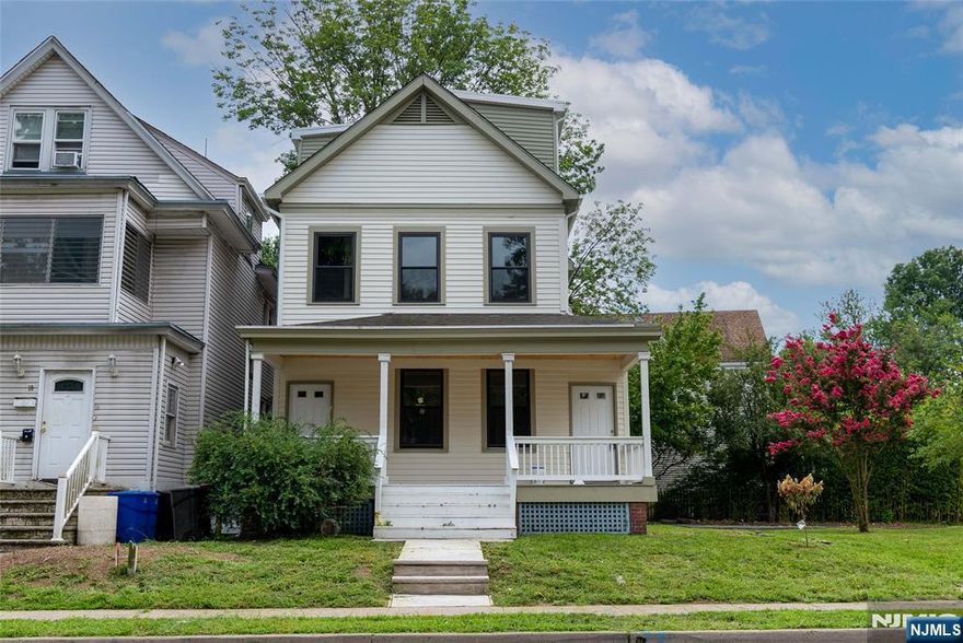 Well maintained two-family home situated on a rare double lot in one of New Jersey's most desirable neighborhoods. This versatile property features a spacious 2/3-bedroom duplex apartment spanning three finished levels, offering a flexible open plan concept living ideal for owner-occupier or investor. Pictures were taken prior to the home being fully occupied and have been thoughtfully cared for since renovation in 2022. Modern kitchens and bathrooms, hardwood flooring, generous room sizes, two ensuite bathrooms, and washer hookups. Appliances are in excellent condition, two-zone HVAC system, multi-split units, a tankless water heater and solar panels providing energy efficiency and long-term savings for both units. Fully fenced double lot creates a private outdoor retreat complete with natural greenery, garden space, front and rear patios, and off-street parking for 5+ vehicles. The spacious unfinished basement is currently used as a storage area with a washer hookup, and an existing full bathroom can be finished. offering the opportunity to expand living space or add additional rooms. Short or long-term rental income of approximately $5,500-$6,500+ per month and the possibility of future expansion of the home. Conveniently located seconds from the Garden State Parkway and close to Watsessing Ave train station, parks, shopping, dining, and everyday amenities. This home may qualify for a grant through our approved lenders to help with the downpayment or closing costs.