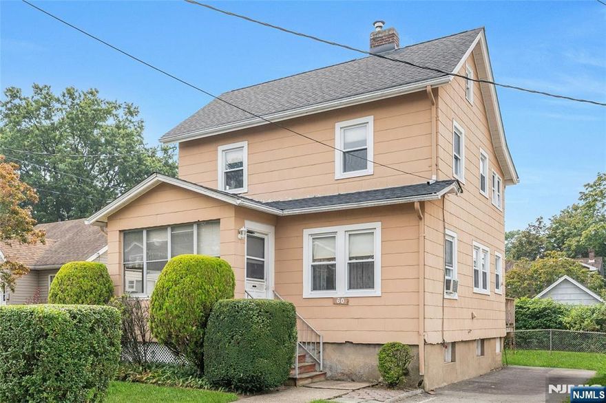 Opportunity Knocks! This is your chance to unlock the endless possibilities in this charming home, nestled on a beautiful 50x109 lot on a great street in Bergenfield. The first floor features a bright living room that flows into the dining area and kitchen, with a door leading to the deck and lovely private yard -plus, the property extends beyond the fence on the lush bushes for even more outdoor space. Upstairs offers two bedrooms, a den, and a full bathroom. The full unfinished basement provides even more space to reimagine and personalize. The roof and deck were replaced approximately 4 years ago, giving you a head start on updates. Whether you're an investor or a buyer with a vision, this home is a blank canvas ready to be transformed. Donâ€™t miss this incredible opportunity to renovate and make it your dream home!