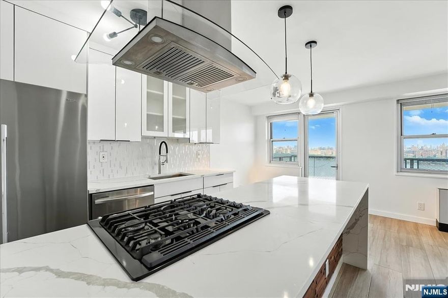 Open House on Sat. 2PM to 4PM.Step into elegant luxury with this fully renovated modern apt.,thoughtfully designed for both style and low-maintenance living. from the enlarged, state-of-the-art bathroom with a double shower,to the breathtaking , panoramicviews of the NYC skyline and Hudson River.The full -amenity high-rise offers a 24/7 concierge, a full equipped GYM,and a heated Olympic -sized pool, and a sprawling promende area perfect for BBQ and outdoor entertaining. This prime location ensures an easy and quick commute to NYC, and is surrounded by a vibrant neighborhood full of upscale restaurants, cafes, health spas and botiques, Trader Joe's, Whole Foods, Mitsuwa and so much more! Short distance to parks, lake, pickleball, basketball and tennis courts. Monthly fee covers gas, electric, heat, A/C, cold and hot water, pool, promenade/ BBQ area.