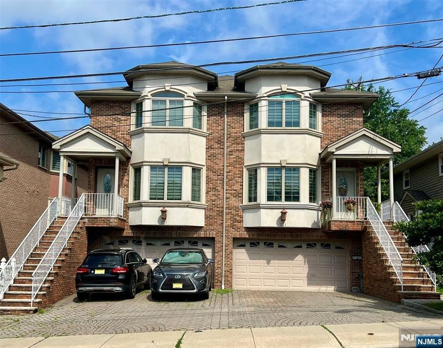 VERY BRIGHT AND SUNNY EAST FACING, LIVING ROOM WITH GAS FIREPLACE, VERY LARGE KITCHEN WITH CUSTOM CABINETRY WITH BACKSPLASH, EAT IN KITCHEN /DINING AREA, /FAMILY RM, DECK, POWDER ROOM, 2ND FLOOR- VAULTED CEILINGS PRIMARY SUITE WITH FBTH, WITH JACUZZI TUB, 2 ADDITIONAL LARGE BEDROOMS, FULL BATH. WASHER & DRYER, LOSTS OF CLOSET SPACE, OAK HARDWOOD FLOORS, 3 ZONE HEATING, CENTRAL A/C QUIET STREET, close to Broad Ave, shopping, restaurants, access to highways, and access to NYC transportation, MUST SEE!