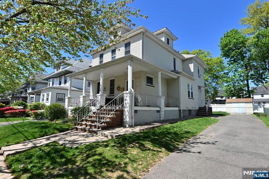 If you are looking for that special home & opportunity to customize on a great piece of property, located on a beautiful street, here it is. 84 Union Place has been maintained with love for generations and is waiting for its next chapter. Nestled in a prime RP location, this home offers over 1600 sq feet of indoor living space on a 50x111 lot and is perfect for those who like to entertain or just have space to roam. Starting with the large Trex front porch you can celebrate in style and view future Ridgefield Park July 4th parades. You will have a front row seat to the festivities from your wrap around porch. The outside of this home offers vibrant green grass, vinyl siding and a fenced in backyard. Finishing off with a covered patio, a shed and a long private driveway, with ample off-street parking. Inside, you will find an open and airy living room and dining room combination with high ceilings throughout the first floor. The kitchen and adjacent room, offer a good amount of square footage so you can design & plan whatever you wish. The home also offers a full basement with many nice finishing touches as well as a newer full bathroom. The 2nd floor offers 4 bedrooms and a main bath. For extra storage space there is a walk up attic. Ridgefield Park offers a great commute to NYC either by car or bus and quick access to the major highways. And so much more...........This is an owner occupied house. Please do not walk on the property without an appointment.