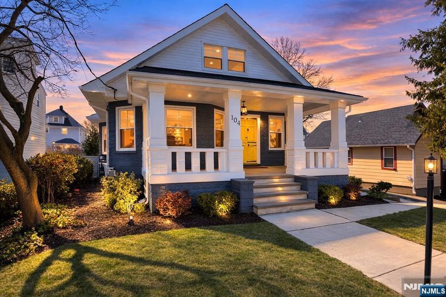 Beautifully renovated 4-bedroom, 3 full-bath home with a welcoming front porch located in the highly desirable town of Hasbrouck Heights. This move-in ready home features an open-concept layout with hardwood floors throughout and a stunning white kitchen complete with quartz countertops, and high end stainless steel appliances. The spacious living and dining areas provide an ideal setting for both everyday living and entertaining. The first floor also offers two bedrooms, a full bathroom, and a versatile office space. Upstairs features two bedrooms and a full bathroom, currently configured as a spacious primary suite. The layout includes a large bedroom, a comfortable sitting area, and an expansive walk-in closet, creating a private retreat. The fully finished basement expands the living space and is perfect for entertaining, featuring a wet bar, a wine cellar, a full bathroom, laundry room, and plenty of storage. Additional highlights include two-zone central air and heating, a detached two-car garage with a long driveway, and numerous recent upgrades including new kitchen, bathrooms, flooring, windows, roof, gutters, siding, plumbing, and updated electrical service. Conveniently located just one block from NYC transportation and the shops and restaurants along the Boulevard, this home offers both comfort and convenience in a prime location.