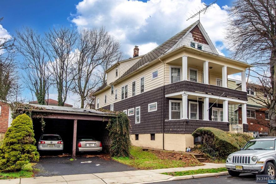 Don't miss this incredible investment opportunity! Nestled in a friendly neighborhood, this 4-family home offers immense potential. Sold as is, the property boasts a diverse array of units: 1st unit presents a spacious layout with an eat-in kitchen, living room, dining room & 3 cozy bedrooms, offering ample living space for everyone. Meanwhile, the 2nd unit features an eat-in kitchen, living room, bonus sitting room, bedroom & bath perfect for anyone seeking comfort & versatility. The 3rd & 4th units each have an eat-in kitchen, living room, 2 bedrooms & 1 bath. With an unfinished basement awaiting your creative touch, an oversized lot & a detached carport, there's room for growth & enhancement. Abundant on-street parking ensures convenience for residents & visitors alike. Situated near restaurants, shopping centers, NYC transportation & major highways, this property offers the perfect blend of accessibility & comfort.