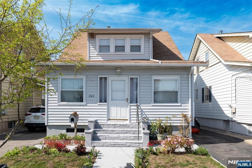 Centrally located, terrific location! The first floor features an enclosed front porch, living room, formal dining room with wood trim, full bathroom, spacious kitchen with natural light, and a back storage area leading to the backyard. The second floor has 3 large bedrooms and main bathroom. The full basement features a tool room, laundry room, ample storage, and a door to the side yard with various possibilities. The backyard offers a great entertainment space and a one-car garage. Close to all major highways (Rt.3, 46, 80, GSP) for maximum convenience!