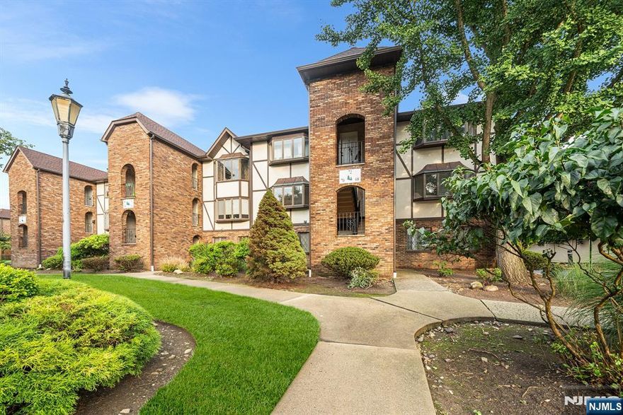 Welcome to this beautifully maintained and sun-filled 2BR/2BA condo in Whispering Pines with private entrance and landing. Features hardwood floors, spacious living/dining area, updated kitchen with SS appliances, and primary bedroom with en-suite bath. Includes 1-car garage, large private storage room, and private laundry. Low $405/month HOA covers garage, parking, snow removal, landscaping, and common area maintenance. Managed by Wilkin Management Group (201-560-0900). Pet-friendly complex. Conveniently located near downtown Park Ridge, shopping, restaurants, and walking distance to NJ Transit train with service to Hoboken/NYC. Sale is contingent upon seller finding a suitable home. Excellent storage, abundant natural light, and ideal for commuters, downsizers, or investors.