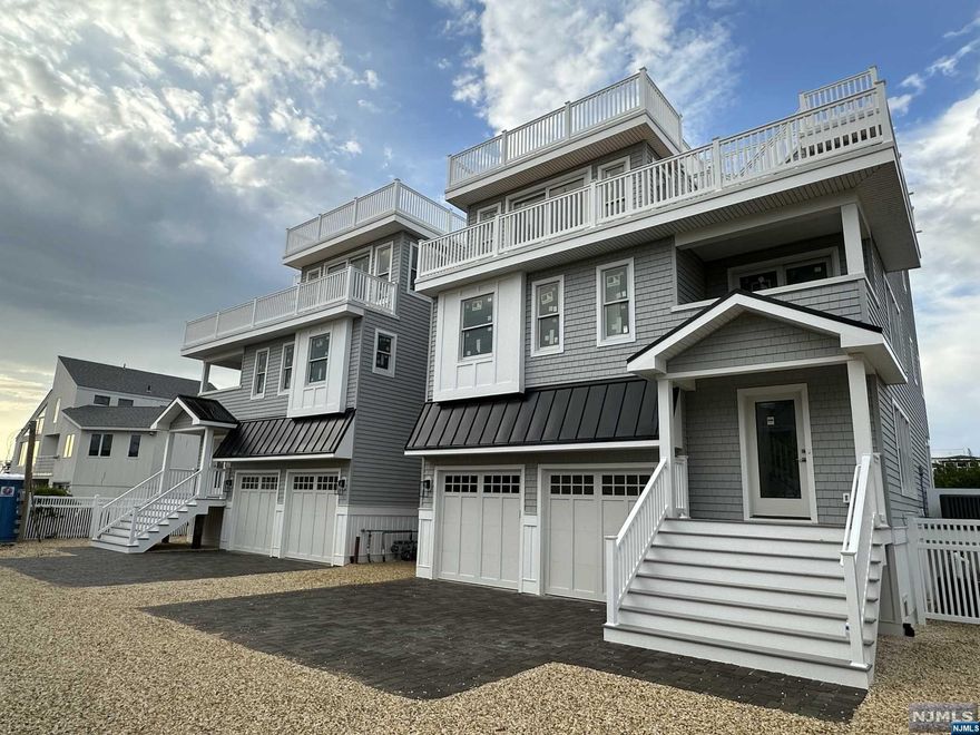 North Beach. Located on a private drive, one off the bay in North Beach, this townhouse new development has the feeling of two single family homes connected by a covered breezeway. Deeded with ocean and bay access, each unit offers 2950 sqft of 3-levels of reversed living designed with entertainment in mind. Complete with 5 bedrooms, 4 full baths, 2 half baths, family room, custom kitchen with quartz counters, fireplace, shiplap accents, elevator, 3 levels of decks including large roof tops with bay views from each...the list is endless. 5th bedroom can be turned into a Den/ TV room, if desired. When you are ready to relax outside, the bay is a stone throw away or travel up your private lane to your deeded beach access or simply stay home in your private fenced in yard complete with paver patio and pool. Broker / Construction manager is available to review plans and a site visit. Drivebys are welcome but we ask do not walk the property without an appointment.