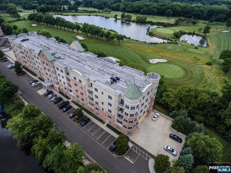 Beautiful luxury condo in desirable location with Bright East south view through large windows. Wood floor throughout. Kitchen with cherry wood cabinet, granite counter top with an adjoining dining area & stainless steel appliances. The Living room is enhanced by a 9 foot ceiling, and sliding glass doors to an outdoor terrace. walk-in closet in Master Bedroom. Master bath with double sink, separate glass shower, granite & marvel floor. Both rooms are facing east south. This condo is privacy, calm, silence. Full size Washer/Dryer in the unit. One indoor garage parking spot included & plenty of visitor parking spots. Club House with a fireplace, kitchen/party area, gym and relaxing room. Direct access from Rt. 4 and 5 min. driving distance to G.W.B. Close to I-80 & I-95. Also close to bus stop to NYC.