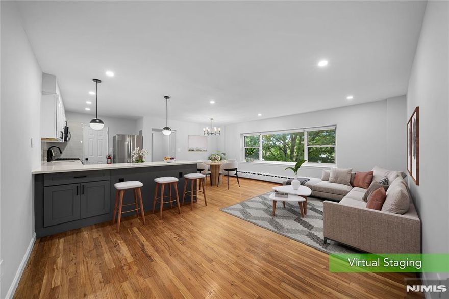 Rare Opportunity in the Heart of Fort Lee! Just beautifully renovated, this bright and spacious 2-bedroom, 2-bath unit offers approximately 1,200 sq ft of comfortable living space on the 3rd floor. The smart floor plan features separated bedrooms, each with its own full bathâ€”ideal for privacy and flexible living arrangements. Enjoy a new modern kitchen with pantry, ample cabinet space, brand-new appliances, and new A/C units. The unit also features new recessed lighting, gleaming hardwood floors throughout, and plenty of closet space. The building is professionally managed and features a full-time superintendent who resides on-site, ensuring prompt maintenance and peace of mind. Located in downtown Fort Lee, just steps from NYC transportation, the George Washington Bridge, top-rated schools, parks, and shopping. HOA fee includes: heat, hot water, and water. One assigned transferable parking space is available @$30/M. Donâ€™t miss this fantastic rental in a prime locationâ€”schedule your showing today! Owner holds a New Jersey real estate license.