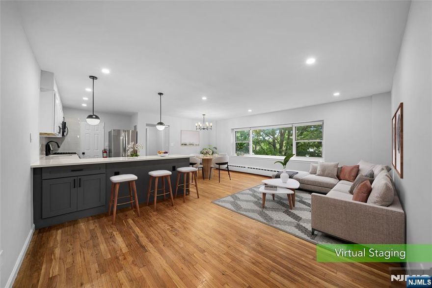 Rare Opportunity in the Heart of Fort Lee! Just beautifully renovated, this bright and spacious 2-bedroom, 2-bath unit offers approximately 1,200 sq ft of comfortable living space on the 3rd floor. The smart floor plan features separated bedrooms, each with its own full bathâ€”ideal for privacy and flexible living arrangements. Enjoy a new modern kitchen with pantry, ample cabinet space, brand-new appliances, and new A/C units. The unit also features new recessed lighting, gleaming hardwood floors throughout, and plenty of closet space. The building is professionally managed and features a full-time superintendent who resides on-site, ensuring prompt maintenance and peace of mind. Located in downtown Fort Lee, just steps from NYC transportation, the George Washington Bridge, top-rated schools, parks, and shopping. HOA fee includes: heat, hot water, and water. One assigned transferable parking space is available @$30/M. Donâ€™t miss this fantastic rental in a prime locationâ€”schedule your showing today! Owner holds a New Jersey real estate license.