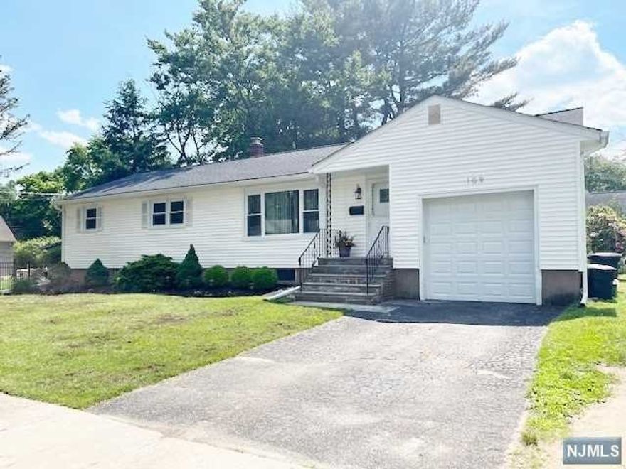 Renovated beautiful 3 Bedroom Ranch home, Formal Living Room, Dining Room, renovated Kitchen (2020) , Renovated Full Bath & powder room (2020), New windows (2019), New roof(2019) new furnace & A/C (2019), new garage door (2022),new shed, Hardwood floors through out, Huge and Full ready to be finished basement (Appox 1300 sqft). Level Property (100 x100) with good sized Back Yard. House can be built up to make a beautiful over 2600 square foot colonial home, Walking distance to Roberge elementary school, Close to Shopping and Transportation. A great Opportunity in one of Bergen County's Premier towns!