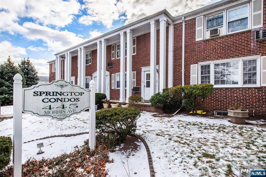 Welcome to this freshly painted FIRST FLOOR 1 bedroom, 1 bath condo in the desirable Springtop Community. This move-in-ready unit features hardwood floors, generous closet space, wall-unit AC in both the living room and bedroom plus convenient in-unit laundry. The kitchen is equipped with stainless steel appliances including a gas stove/oven, microwave, and refrigerator. One parking pass is included (parking is first come, first served). Springtop is conveniently located near major highways, shopping, dining and the Short Hills train station with direct access to New York City. Tenant responsible for first $200 of each repair. Cats Allowed. No smoking. Available immediately. This one won't last!