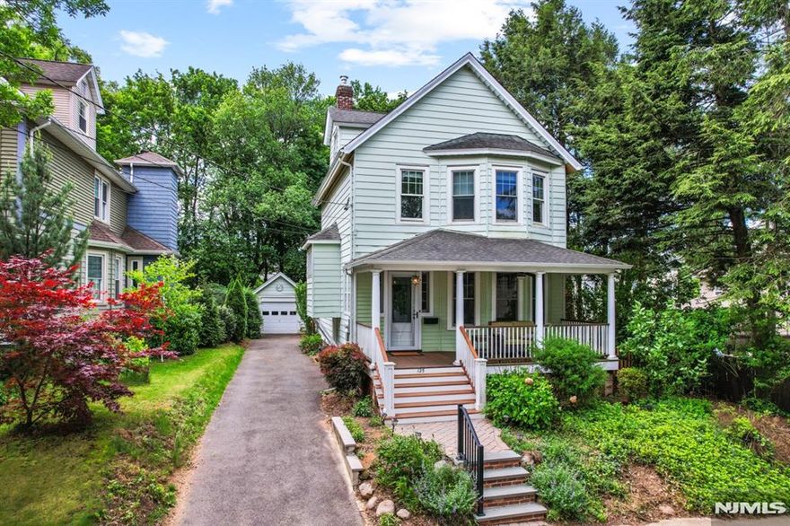 Bright and Airy Victorian with Lemonade Porch, 3 BR, LR, DR, Kitchen with Cherry Cabinets, Sub-Zero & Viking Stainless Steel Appliances, Granite Countertops, Breakfast Area, 1 Full Bath, 1 Powder Room, Hardwood Floors Throughout, Sun Filled Windows, Central Air, Finished Basement with Laundry Room, Office, Utility Room and Walk-out, Back Porch, Fenced-in Yard, 1 Car Garage with 3-Car Driveway, Perfect for Commuters, Home is blocks away from Train Station, Downtown, Top Schools and Parks.