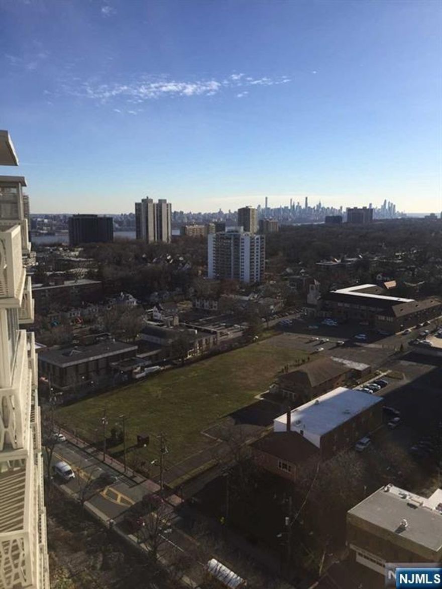 Penthouse floor with 9 foot ceilings, this, one bedroom/one bath condo has a birds' eye view of the NYC skyline. Totally renovated kitchen with pass through to the dining area/living room. Hardwood parquet floors throughout. Bedroom window faces south. Large WIC in bedroom. 3 additional closets in the unit for extra storage. Bathroom was also renovated. This unit has NO TERRACE/BALCONY. Med South offers 24/7 concierge/security service, community room, outdoor athletic courts, playground, seasonal pools. Gym and bike storage available for monthly fee. Parking is assigned after closing and is $95/$85/$75 per month per car, depending on space location. Choice of Spectrum or Verizon FiOS for internet and cable. Close to GWB, NJ highways, downtown shopping and restaurants. Free shuttle for NYPresbyterian employees across the street by the neighborhood. In a great location, Med South is the perfect place to call home !