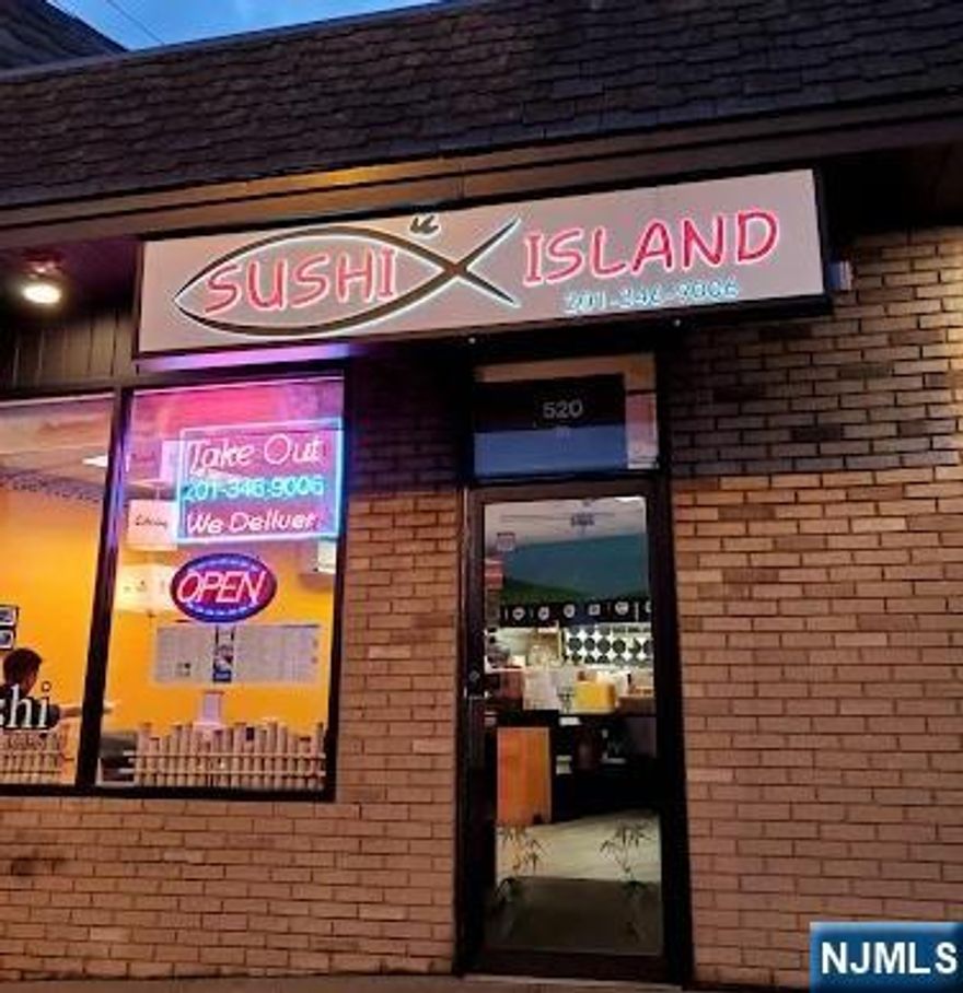 Well established and recognized sushi take-out business in Palisades Park. Business continues to thrive and be a lucrative operation throughout many years. Loyal customer base and steady income already in place for any new business to take over with ease. Location offers endless amounts of exposure being on Bergen Blvd surrounded by other recognizable businesses on the same block. Please call for more detailed information.